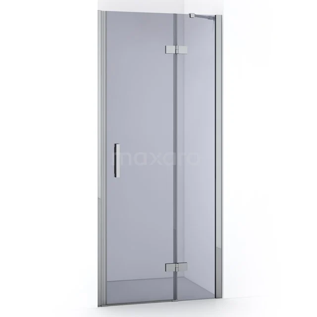 Diamond Shower door | 80 cm Chrome Smoke glass Pivot door DDB22352211C