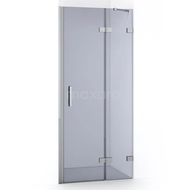 Diamond Shower door | 80 cm Chrome Smoke glass Pivot door DDB22352221C
