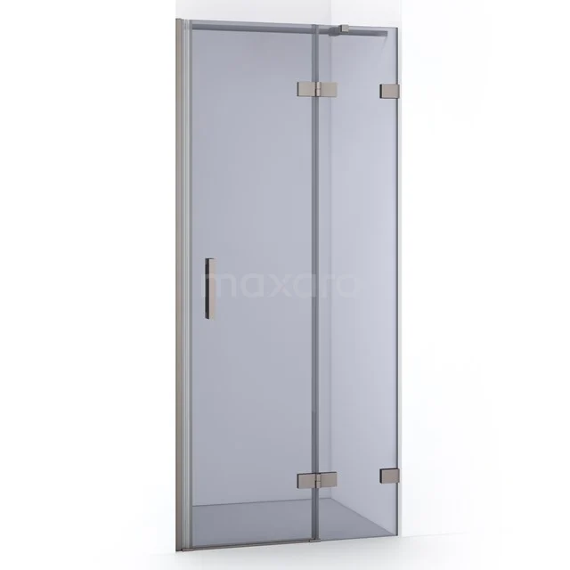 Diamond Shower door | 80 cm Stainless steel Smoke glass Pivot door DDB22352321BR