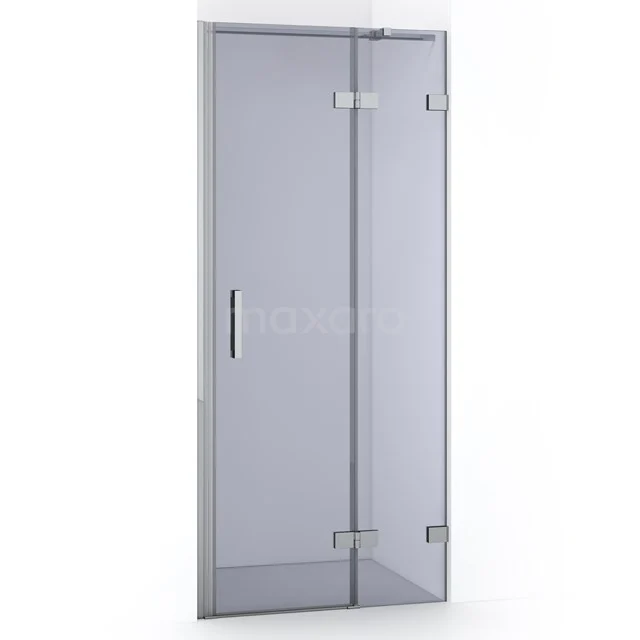 Diamond Shower door | 80 cm Chrome Smoke glass Pivot door DDB22352321C