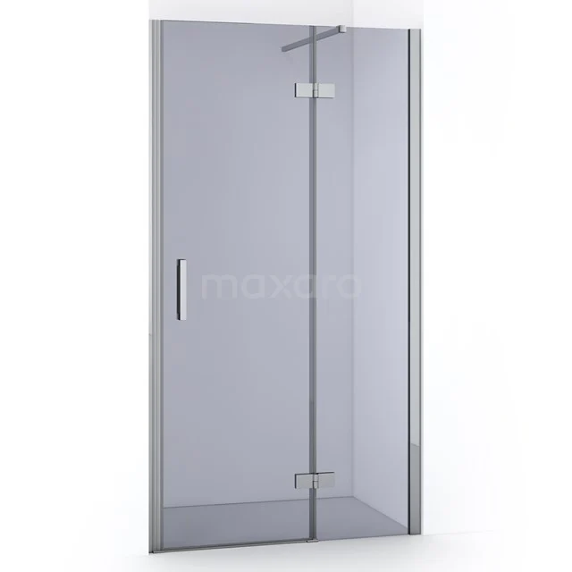 Diamond Shower door | 100 cm Chrome Smoke glass Pivot door DDB22461111C
