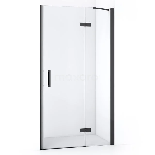 Diamond Douchedeur | 100 cm Zwart chroom Helder glas Draaideur DDB22461210BC