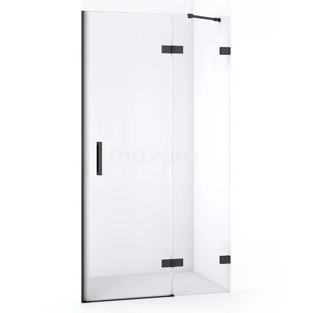 Diamond Douchedeur | 100 cm Zwart chroom Helder glas Draaideur DDB22461220BC