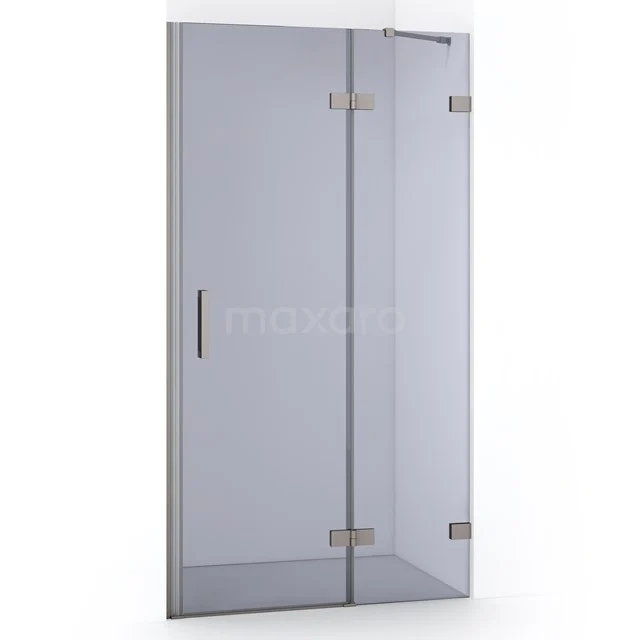 Diamond Duschtür | 90 cm Edelstahl Rauchglas Drehtür DDB22361221BR Glasene Duschtür mit Scharniersystem, metallischer Griff, modernes Design, perfekt für eine stilvolle Badezimmergestaltung.