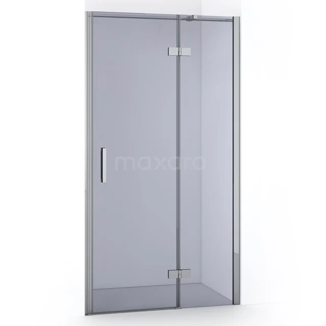 Diamond Shower door | 100 cm Chrome Smoke glass Pivot door DDB22461311C