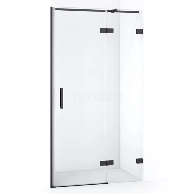 Diamond Douchedeur | 100 cm Zwart chroom Helder glas Draaideur DDB22461320BC