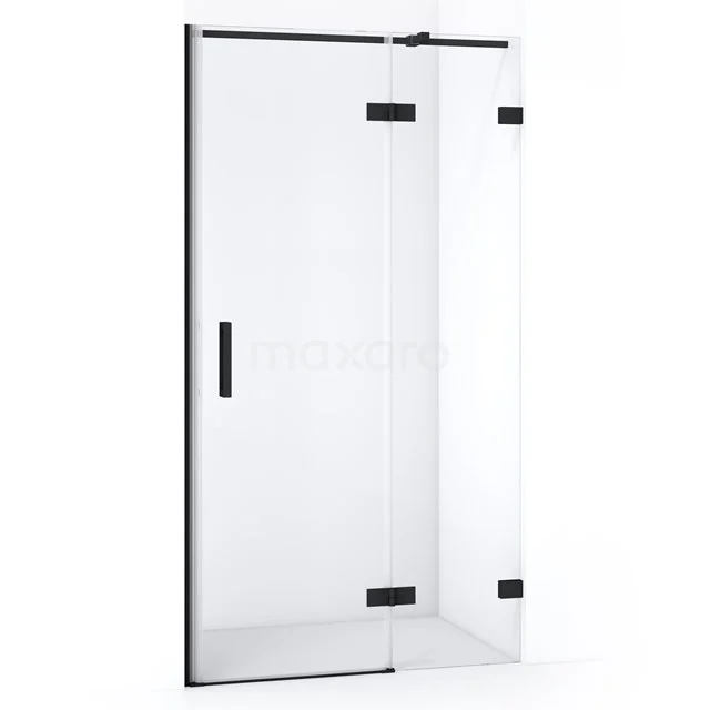 Diamond Douchedeur | 90 cm Mat zwart Helder glas Draaideur DDB22451320MB