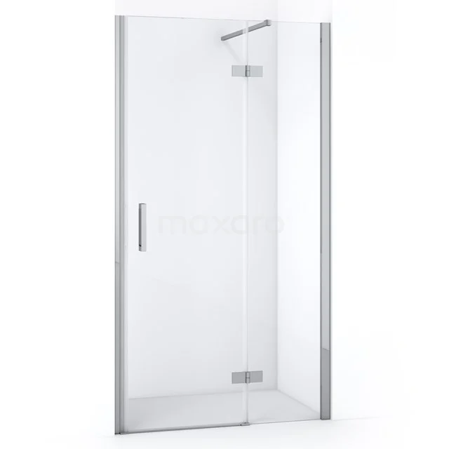 Diamond Shower door | 100 cm Chrome Clear glass Pivot door DDB22462110C