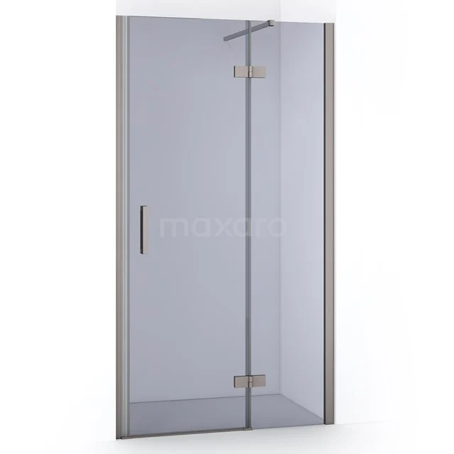Glasene Duschtür mit metallischem Rahmen, minimalistisches Design, perfekt für moderne Bäder.