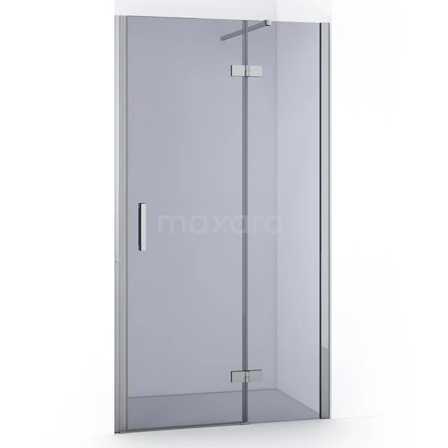 Diamond Shower door | 100 cm Chrome Smoke glass Pivot door DDB22462111C