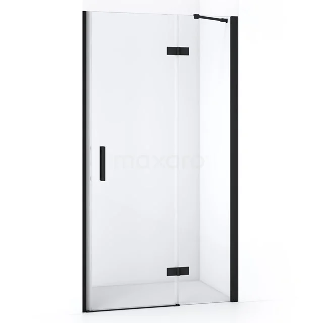 Diamond Shower door | 90 cm Matte black Clear glass Pivot door DDB22452210MB Glass shower door with black accents, sleek design line, ideal for modern bathrooms, high quality and finish.