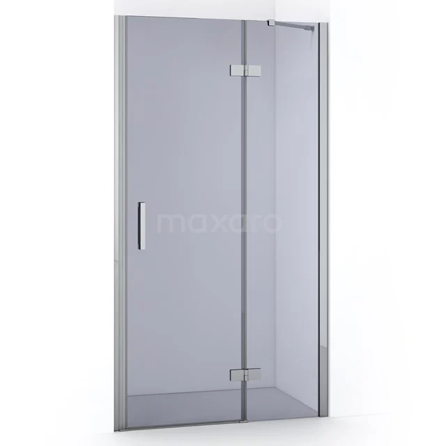 Diamond Shower door | 100 cm Chrome Smoke glass Pivot door DDB22462211C