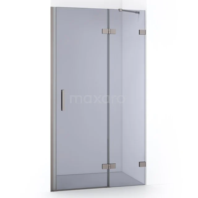 Diamond Shower door | 90 cm Stainless steel Smoke glass Pivot door DDB22362221BR