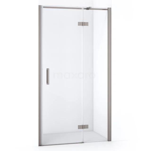 Klares Glas Duschtür mit Chromrahmen, elegantes Design, ideal für moderne Bäder.