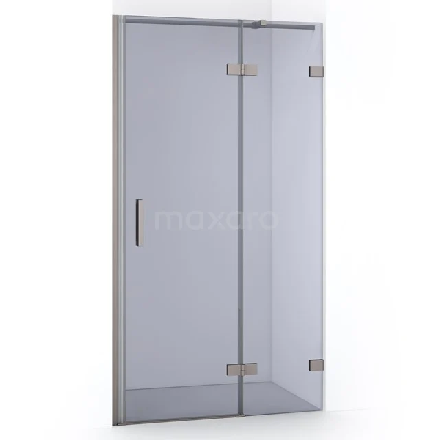 Diamond Shower door | 100 cm Stainless steel Smoke glass Pivot door DDB22462321BR