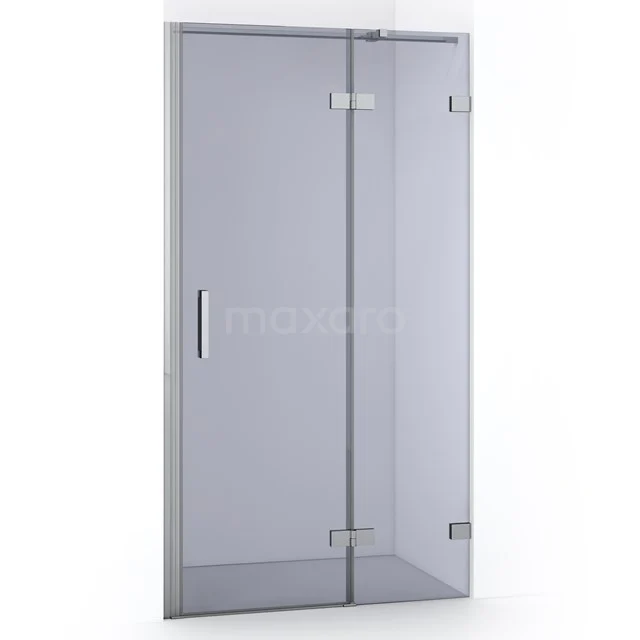 Diamond Shower door | 100 cm Chrome Smoke glass Pivot door DDB22462321C