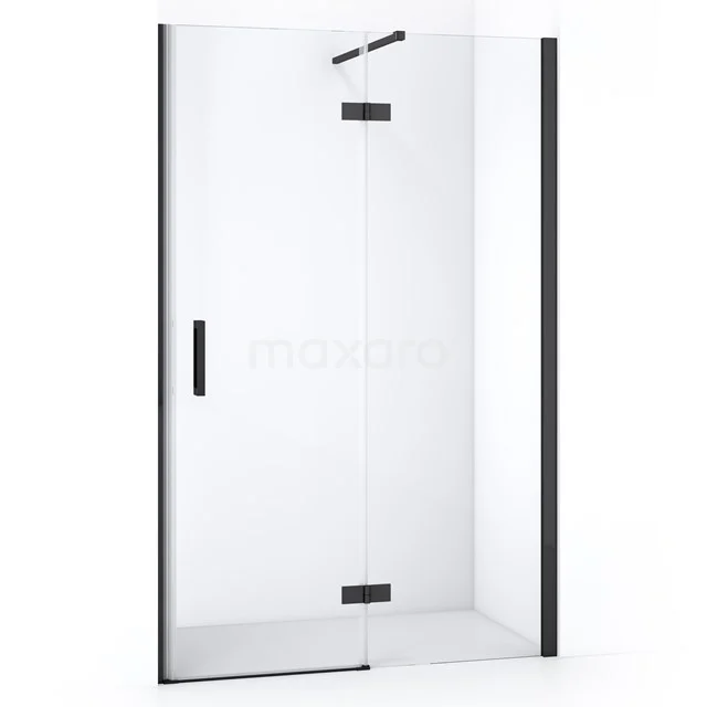 Diamond Shower door | 110 cm Black chrome Clear glass Pivot door DDB22651110BCN