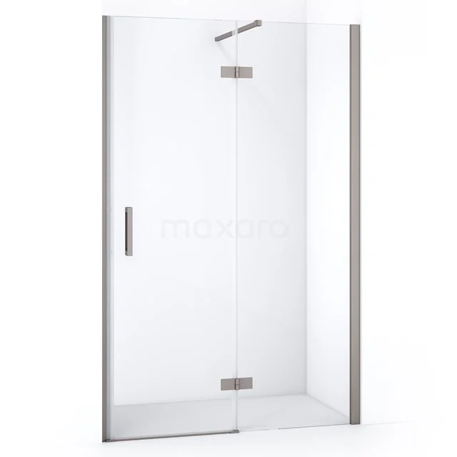 Glasene Duschkabine mit verchromten Profilen, elegantes Design und Drehtür, ideal für ein modernes Badezimmer.
