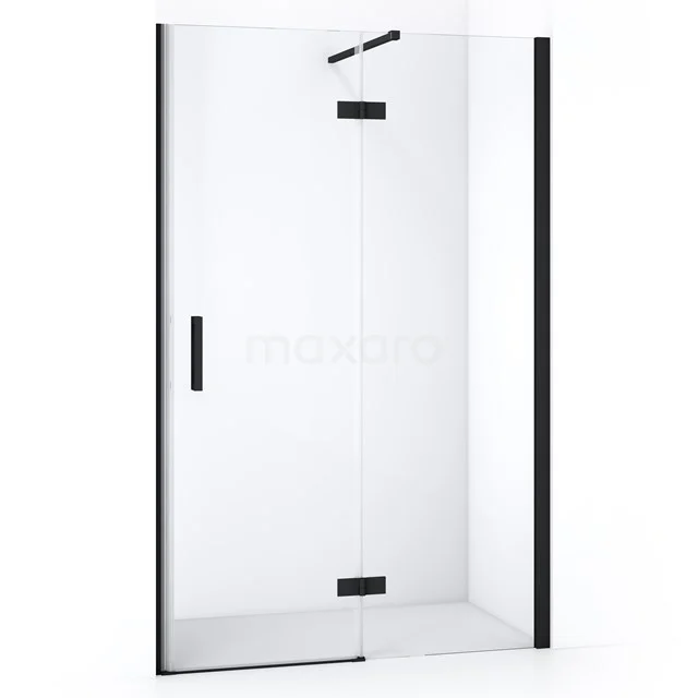 Diamond Shower door | 110 cm Matte black Clear glass Pivot door DDB22651110MB
