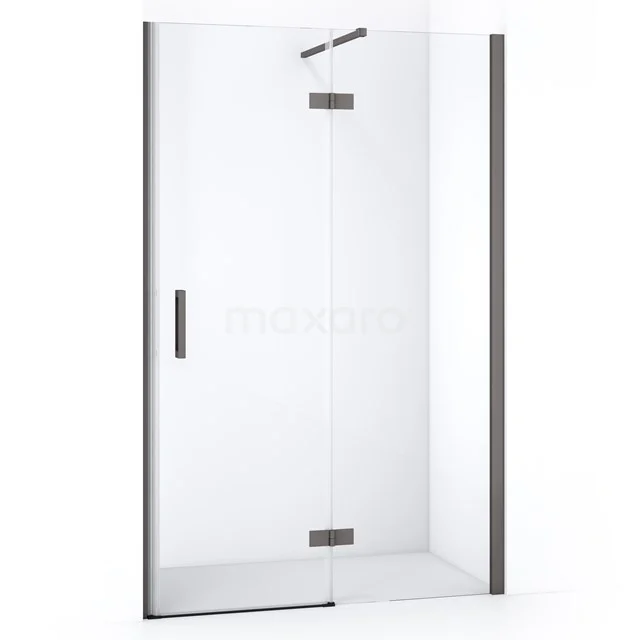 Diamond Douchedeur | 110 cm Zwart metaal Helder glas Draaideur DDB22651110ZM