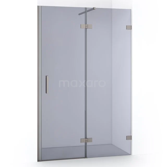 Diamond Shower door | 120 cm Stainless steel Smoke glass Pivot door DDB22661121BR
