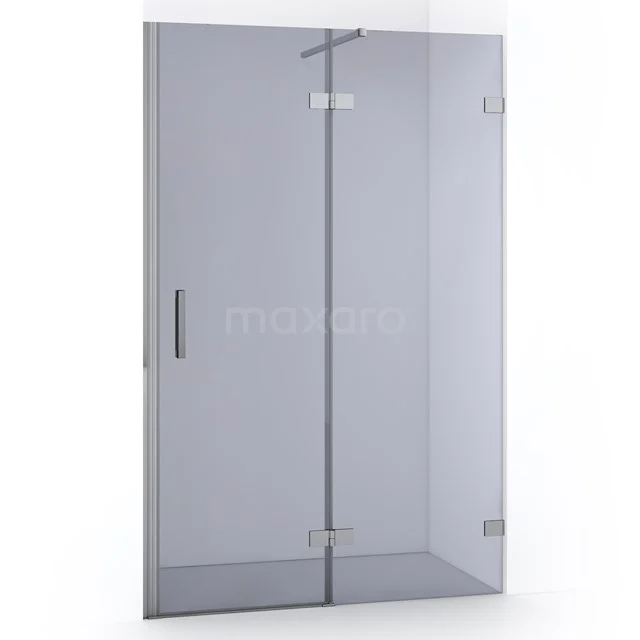 Diamond Shower door | 120 cm Chrome Smoke glass Pivot door DDB22661121C