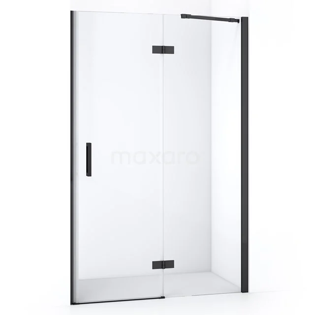 Diamond Shower door | 110 cm Black chrome Clear glass Pivot door DDB22651210BCN