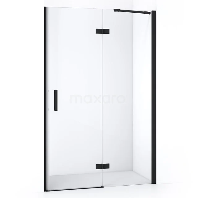 Diamond Shower door | 110 cm Matte black Clear glass Pivot door DDB22651210MB