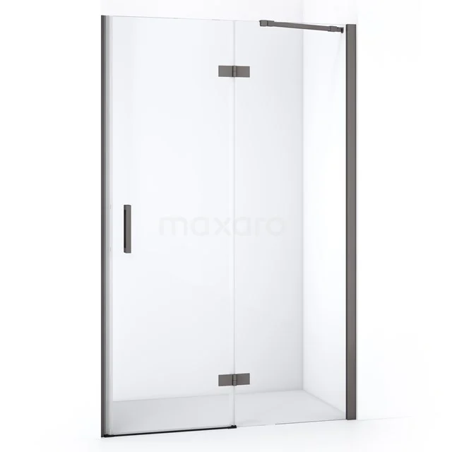 Diamond Douchedeur | 110 cm Zwart metaal Helder glas Draaideur DDB22651210ZMN