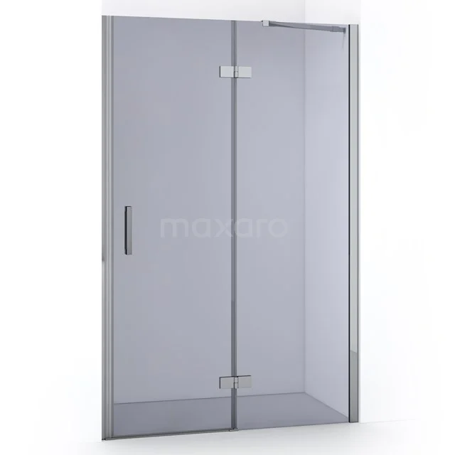 Diamond Shower door | 120 cm Chrome Smoke glass Pivot door DDB22661211C
