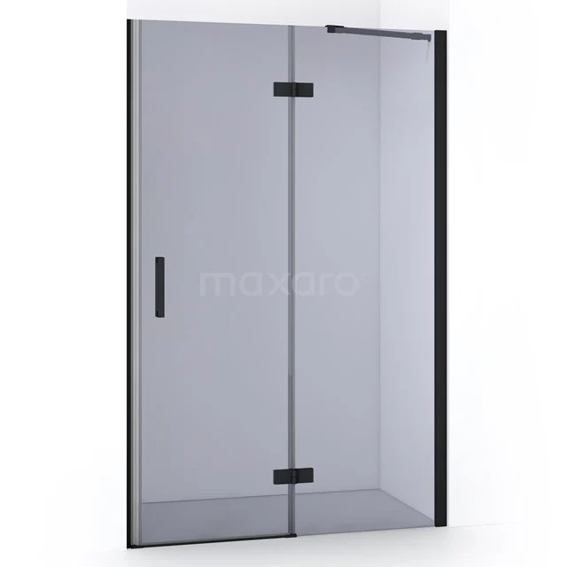 Diamond Shower door | 120 cm Matte black Smoke glass Pivot door DDB22661211MB