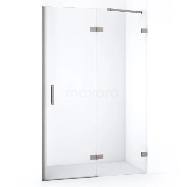 Duschtür Diamond 110cm Klares Sicherheitsglas Gebürsteter Edelstahl DDB22651220BR Glasene Duschtür mit Eckdesign, transparent, rostfreie Scharniere; ideal für ein modernes Badezimmer.