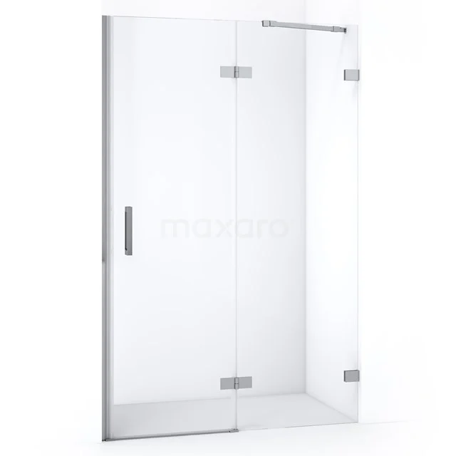Diamond Duschtür | 110 cm Chrom Klarglas Drehtür DDB22651220C Glasene Duschtür mit Scharnieren, transparent, modernes Design; ideal für einen klaren Badezimmerstil.