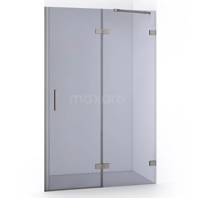 Diamond Shower door | 120 cm Stainless steel Smoke glass Pivot door DDB22661221BR