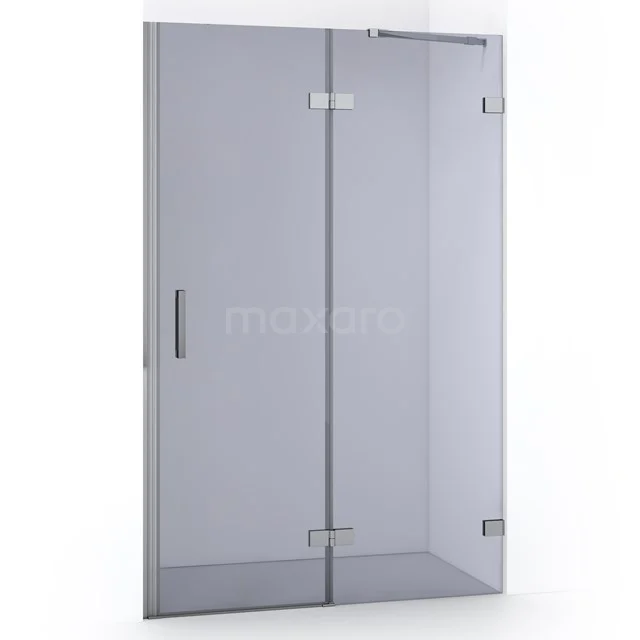 Diamond Shower door | 110 cm Chrome Smoke glass Pivot door DDB22651221C