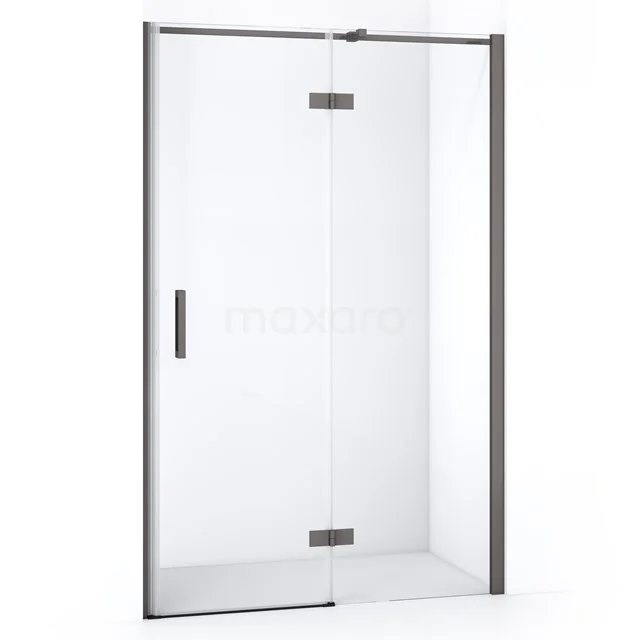 Diamond Douchedeur | 110 cm Zwart metaal Helder glas Draaideur DDB22651310ZMN