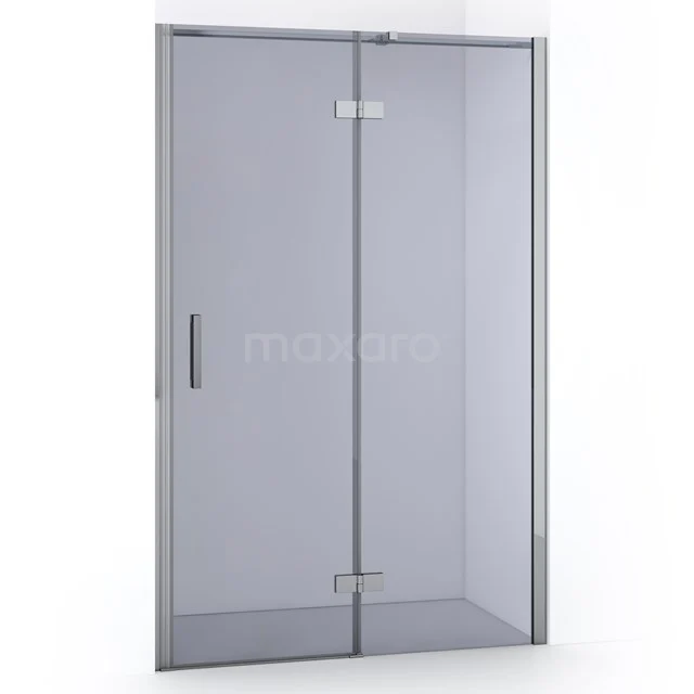 Duschtür mit Klarglas, Schiebemechanismus, Aluminiumprofile, modernes Design; ideal für ein stilvolles Badezimmer.