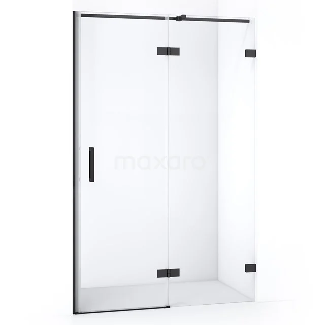 Diamond Shower door | 110 cm Black chrome Clear glass Pivot door DDB22651320BC