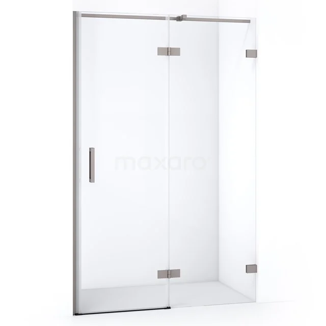 Diamond Douchedeur | 120 cm Zwart metaal Helder glas Draaideur DDB22661320ZM