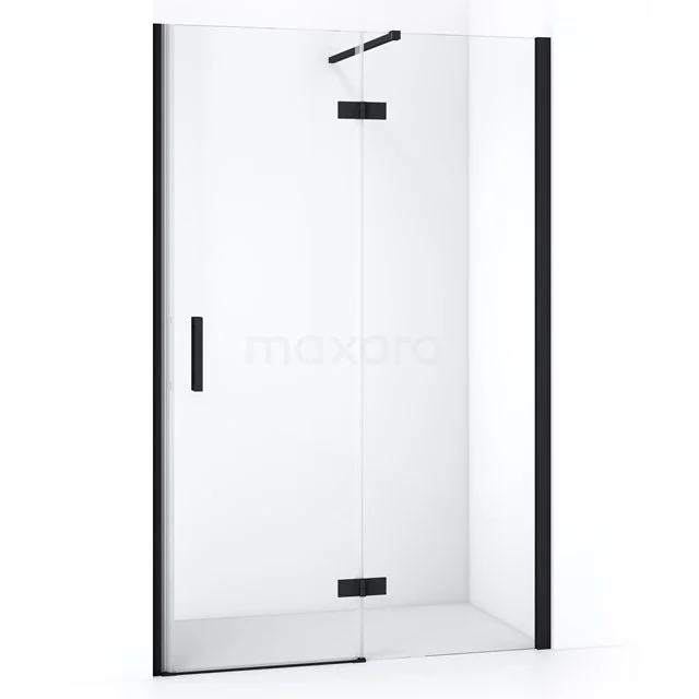 Duschtür Diamond 110cm aus klarem Sicherheitsglas Matt Schwarz DDB22652110MB Glas Duschwand mit Schwarz Rahmen, minimalistisches Design, ideal für ein modernes Badezimmer.