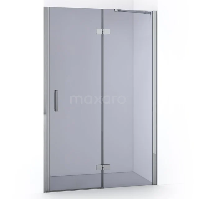 Diamond Shower door | 120 cm Chrome Smoke glass Pivot door DDB22662211C