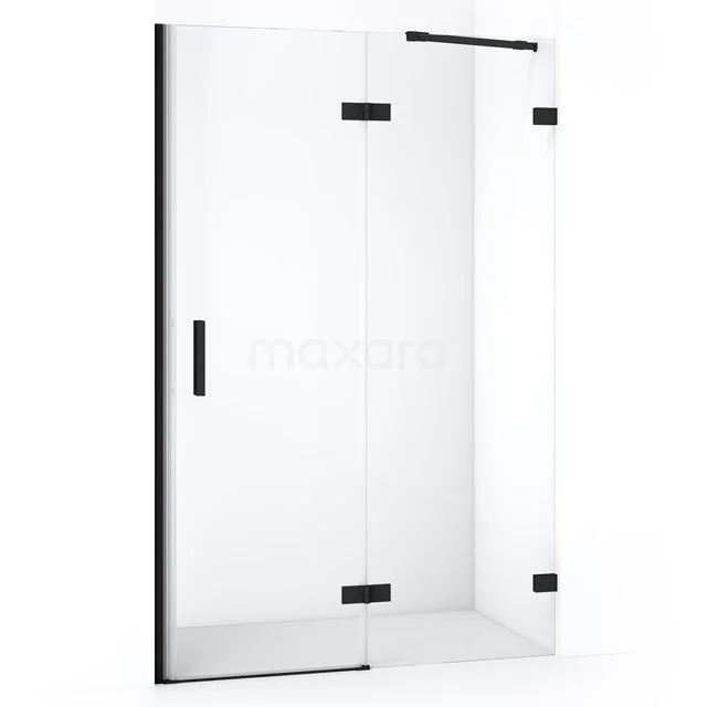 Diamond Shower door | 120 cm Matte black Clear glass Pivot door DDB22662220MB