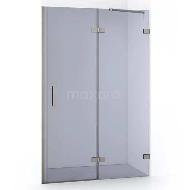 Glasene Duschtür mit Aluminium-Scharniere, minimalistisches Design ideal für moderne Badezimmer-Einrichtungen.