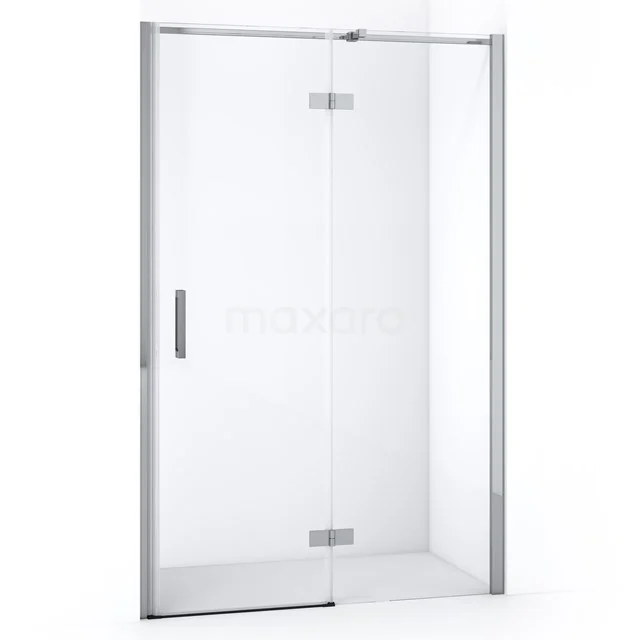 Glasene Duschtür mit Aluminiumrahmen, klare Ausführung, schlankes modernes Design, ideal für ein stilvolles Badezimmer.