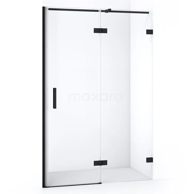 Diamond Shower door | 120 cm Matte black Clear glass Pivot door DDB22662320MB