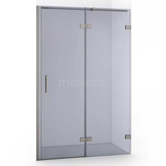 Diamond Shower door | 120 cm Stainless steel Smoke glass Pivot door DDB22662321BR