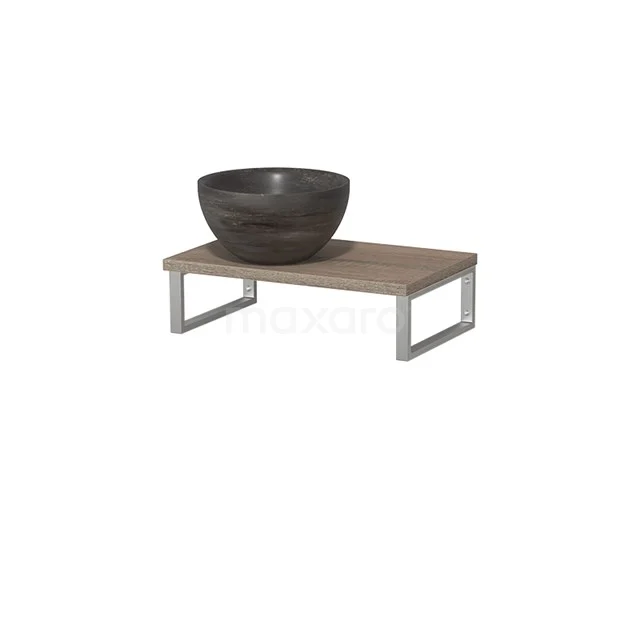 Modulo Pico Basin worktop with countertop wash basin | 41 cm Oak Blue stone Natural stone TMK01-00381