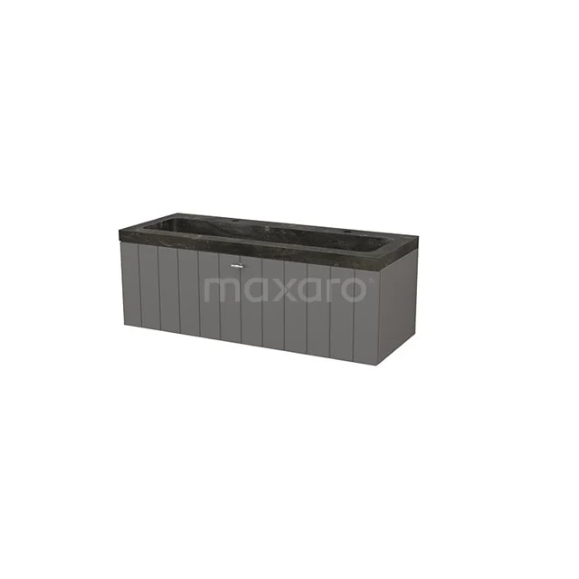 Modulo+ Badkamermeubel met wastafel | 120 cm Basalt Lamel front Natuursteen 1 lade BMP002136