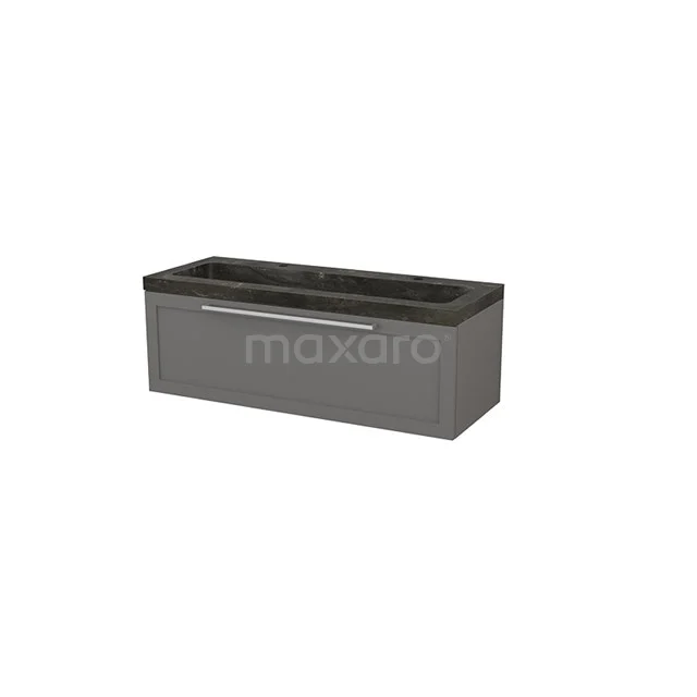 Dark grey bathroom sink base cabinet with drawer, sleek design and Handle, ideal for modern bathrooms.