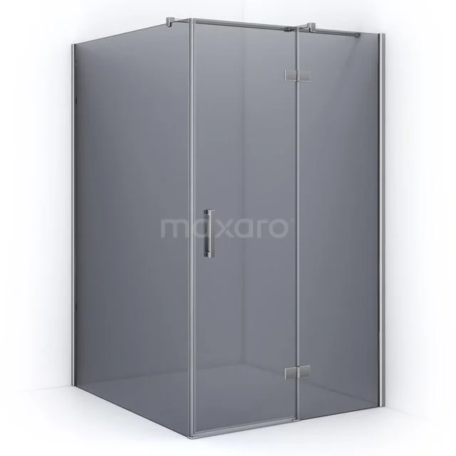 Duschkabine Pearl Rauchglas 140x110cm mit Drehtür CPB1456321C Rechteckige Duschkabine aus Glas mit Schiebetür, Klarglas und Aluminiumprofil, ideal für moderne Bäder.